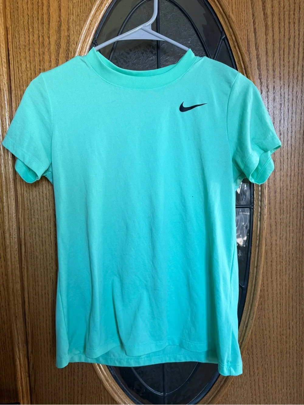 Nike Mint Green Short Sleeve Tee with Black Swoosh